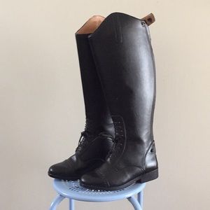 Saxon black tall riding boots 7.5 nwot